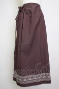 INGEBORG / 裾レース刺繍スカート M ボルドーＸ白 T-25-11-20-022-LO-SK-SA-ZT426