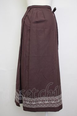 画像2: INGEBORG / 裾レース刺繍スカート M ボルドーＸ白 T-25-11-20-022-LO-SK-SA-ZT