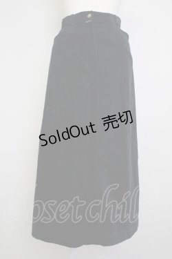 画像1: 【SALE】INGEBORG / コーデュロイペンシルスカート M ブラック T-25-11-20-023-LO-SK-SA-ZT426