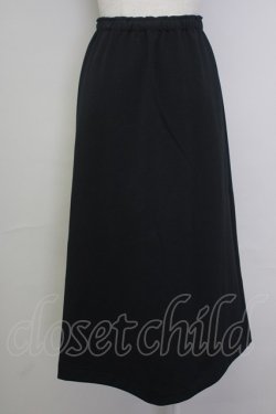 画像2: INGEBORG / ジャージ風スカート  黒 T-25-11-20-026-LO-SK-SA-ZT