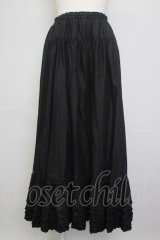 PINK HOUSE / 裾ピコフリルスカート  黒 T-25-11-20-028-LO-SK-SA-ZT426