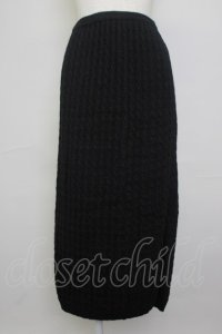 INGEBORG / ニットタイトスカート  黒 T-25-11-20-029-LO-SK-HD-ZT426