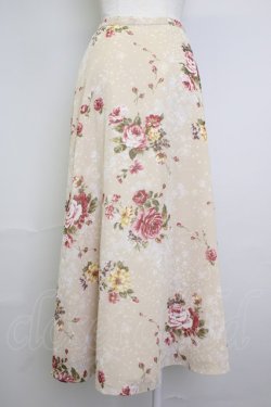 画像2: INGEBORG / 桜薔薇柄ロングスカート  ベージュ T-25-11-20-003-LO-SK-AS-ZT