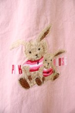 画像3: PINK HOUSE / うさぎ2匹刺繍ボタンスカート L ピンク T-25-11-21-027-LO-SK-SA-ZI (3)