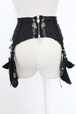 画像2: Ozz oneste / ポケットフラップコルセット風ベルト  黒 T-25-11-21-032-OO-ZA-SA-ZT