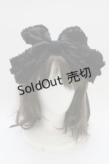 BABY,THE STARS SHINE BRIGHT / シャン・ドゥ・フルールリボンヘッドドレス  黒 T-25-11-21-033-BA-AC-SA-ZI