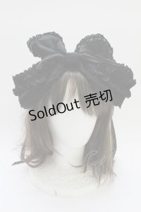 BABY,THE STARS SHINE BRIGHT / シャン・ドゥ・フルールリボンヘッドドレス  黒 T-25-11-21-033-BA-AC-SA-ZI