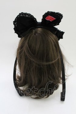 画像2: BABY,THE STARS SHINE BRIGHT / シャン・ドゥ・フルールリボンヘッドドレス  黒 T-25-11-21-033-BA-AC-SA-ZT