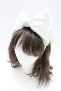 HANGRY&ANGRY / リボンカチューシャ  白 T-25-11-21-034-HN-AC-SA-ZI