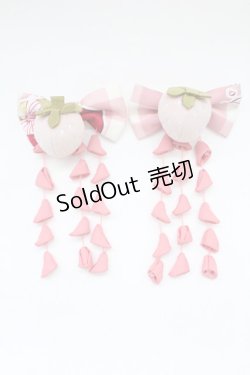 画像1: To Alice / いちご姫リボンクリップ  ピンク T-25-11-21-035-LO-AC-SA-ZI