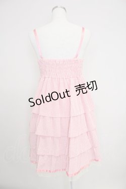 画像2: Emily Temple cute / ギンガムチェックキャミワンピース  赤Ｘ白チェック T-25-11-21-007-ET-OP-SA-ZI