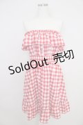 DearMyLove / 5WAYショートワンピース M 赤Ｘ白チェック T-25-11-21-008-EL-OP-SA-ZI