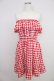 画像1: DearMyLove / 5WAYショートワンピース M 赤Ｘ白チェック T-25-11-21-008-EL-OP-SA-ZT (1)