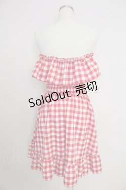 画像2: DearMyLove / 5WAYショートワンピース M 赤Ｘ白チェック T-25-11-21-008-EL-OP-SA-ZI