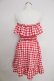 画像2: DearMyLove / 5WAYショートワンピース M 赤Ｘ白チェック T-25-11-21-008-EL-OP-SA-ZT (2)