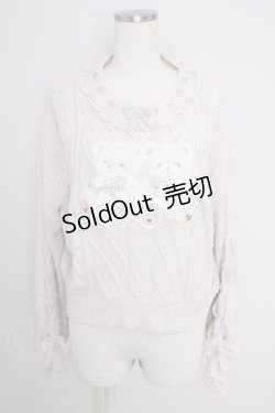 画像1: LIZ LISA / TwinBearsニットトップス  ピンク T-25-11-21-011-LO-TO-SA-ZI