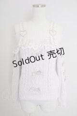 LIZ LISA / ハートバックルフリルオフショルニット  ピンク T-25-11-21-013-LO-TO-SA-ZI