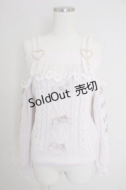 画像1: LIZ LISA / ハートバックルフリルオフショルニット  ピンク T-25-11-21-013-LO-TO-SA-ZI