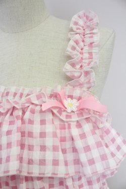 画像3: To Alice / サマーデイジーギンガムチェックジャンパースカート  ピンクチェック T-25-11-21-015-LO-OP-SA-ZT