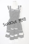 Angelic Pretty / Sweetフリルジャンパースカート  黒Ｘ白 T-25-11-21-017-AP-OP-SA-ZI