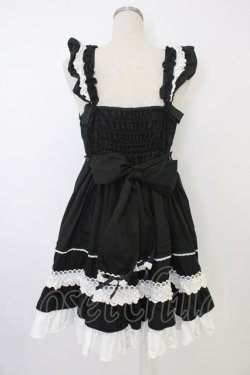 画像2: Angelic Pretty / Sweetフリルジャンパースカート  黒Ｘ白 T-25-11-21-017-AP-OP-SA-ZT