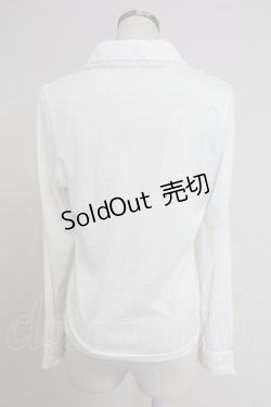 画像2: axes femme / 前レースブラウス風カットプルオーバー  白 T-25-11-21-002-AX-TO-SA-ZI