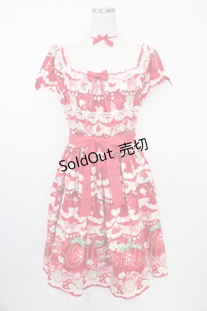 画像1: Angelic Pretty / Melty Berry Princessワンピース  赤 T-25-11-21-019-AP-OP-SA-ZI (1)