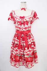 Angelic Pretty / Melty Berry Princessワンピース  赤 T-25-11-21-019-AP-OP-SA-ZI