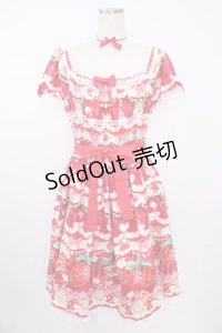 Angelic Pretty / Melty Berry Princessワンピース  赤 T-25-11-21-019-AP-OP-SA-ZI