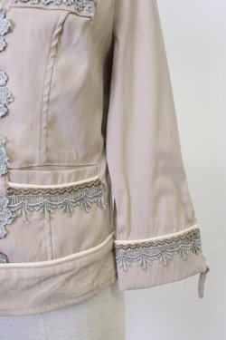 画像3: Rozen Kavalier / ノーカラージャケット  ベージュＸグレー T-25-11-21-020-OO-JA-SA-ZT