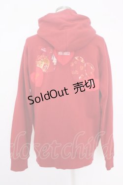 画像2: PINK HOUSE / 薔薇切手ptパーカー L レッド T-25-11-21-021-LO-TO-SA-ZI