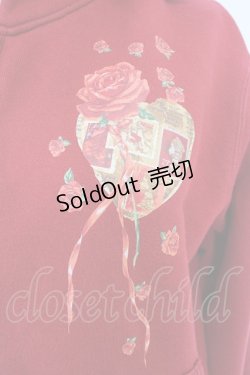 画像3: PINK HOUSE / 薔薇切手ptパーカー L レッド T-25-11-21-021-LO-TO-SA-ZI