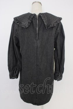 画像2: jouetie / フリルカラーデニムワンピース  黒デニム T-25-11-21-022-EL-OP-SA-ZT