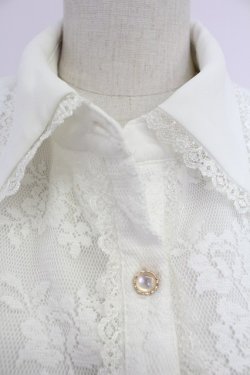 画像4: axes femme / 前レースブラウス風カットプルオーバー  白 T-25-11-21-002-AX-TO-SA-ZT