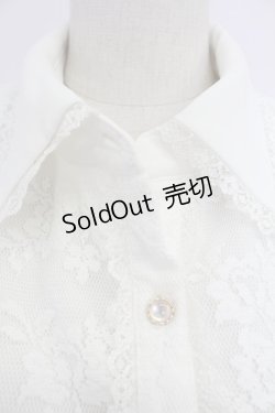 画像4: axes femme / 前レースブラウス風カットプルオーバー  白 T-25-11-21-002-AX-TO-SA-ZI