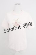 PINK HOUSE / うさぎ2匹ptTシャツ  ピンク T-25-11-21-003-LO-TS-SA-ZI