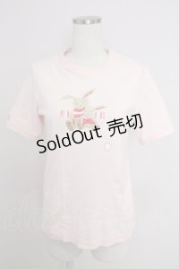 PINK HOUSE / うさぎ2匹ptTシャツ  ピンク T-25-11-21-003-LO-TS-SA-ZI