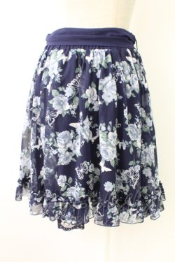 画像2: axes femme / 蝶薔薇スカート  青 T-25-11-23-034-AX-SK-SA-ZT