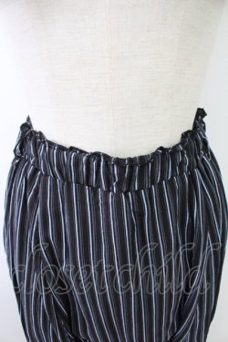 画像3: PUTUMAYO / ストライプサルエルパンツ  黒Ｘネイビー T-25-11-23-035-PT-PA-SA-ZT