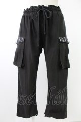 PUTUMAYO / サイドポケットパンツ  黒Ｘ青 T-25-11-23-037-PT-PA-SA-ZI