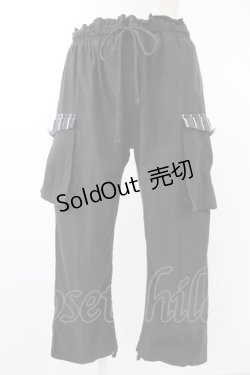 画像1: PUTUMAYO / サイドポケットパンツ  黒Ｘ青 T-25-11-23-037-PT-PA-SA-ZI