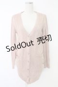 axes femme / ネコ刺繍ロングカーディガン  ピンク T-25-11-23-004-AX-TO-SA-ZT
