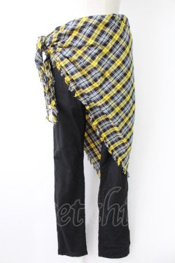 画像1: PUTUMAYO / AMNESIAコラボ トーマ ストール付きレギパン  黒 T-25-11-23-038-PT-PA-SA-ZT