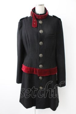 画像1: PUTUMAYO / 2WAYロングコート  黒Ｘボルドー T-25-11-23-041-PT-CO-SA-ZT