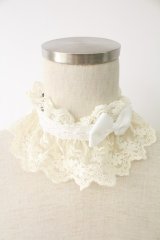 ATELIER PIERROT / レースリボンチョーカー  アイボリー T-25-11-23-042-EL-AC-SA-ZI