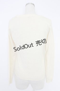 画像2: axes femme POETIQUE / 時計ウサギ刺繍ニットカーディガン  アイボリー T-25-11-23-001-AX-TO-SA-ZI
