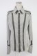 画像1: Ozz Croce / サイド刺繍&ストライプスナップボタンシャツ  グレーＸアイボリー T-25-11-23-007-OO-BL-SA-ZT (1)