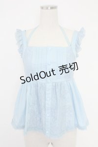 ALGONQUINS / レース切替ベビードール  サックス T-25-11-23-008-AL-TO-SA-ZI