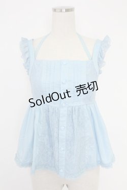 画像1: ALGONQUINS / レース切替ベビードール  サックス T-25-11-23-008-AL-TO-SA-ZI