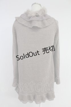 画像2: axes femme / ファー&シフォンフリルニットロングカーディガン  ピンク T-25-11-23-009-AX-TO-SA-ZT